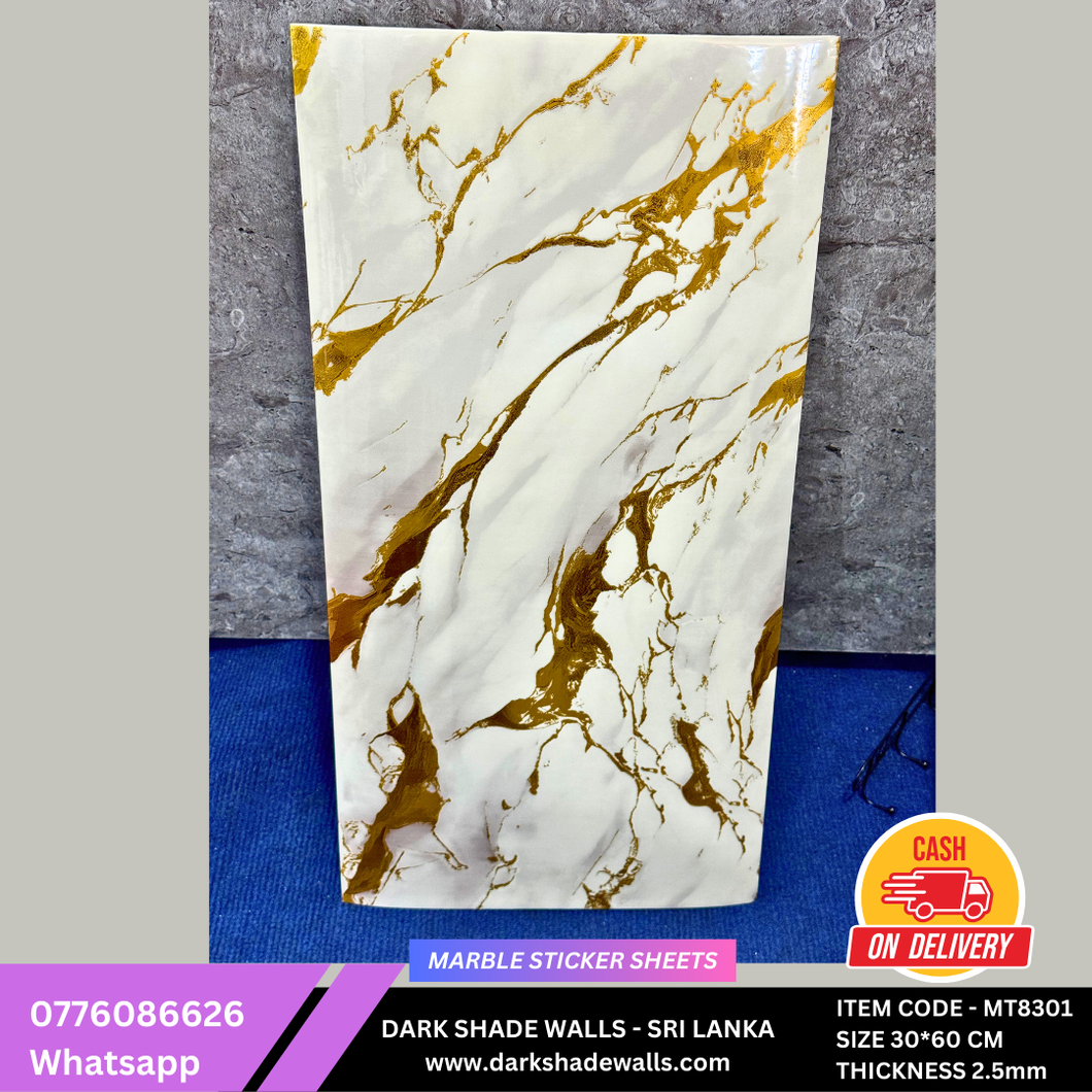 3D MARBLE STICKER SHEET - ITEMCODE MT8301 - (Size 60cmt * 30cm)