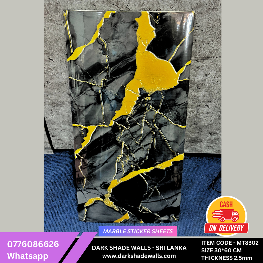 3D MARBLE STICKER SHEET - ITEMCODE MT8302 - (Size 60cm * 30cm)