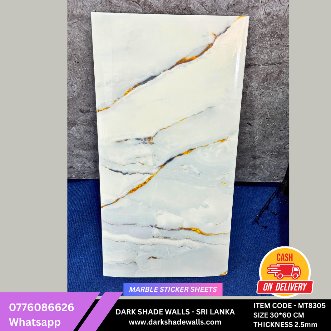 3D MARBLE STICKER SHEET - ITEMCODE MT8305 - (Size 60cm * 30cm)