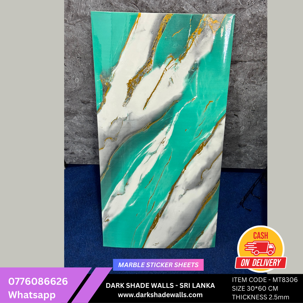 3D MARBLE STICKER SHEET - ITEMCODE MT8306 - (Size 60cm * 30cm)