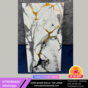 3D MARBLE STICKER SHEET - ITEMCODE MT8308 - (Size 60cm * 30cm)