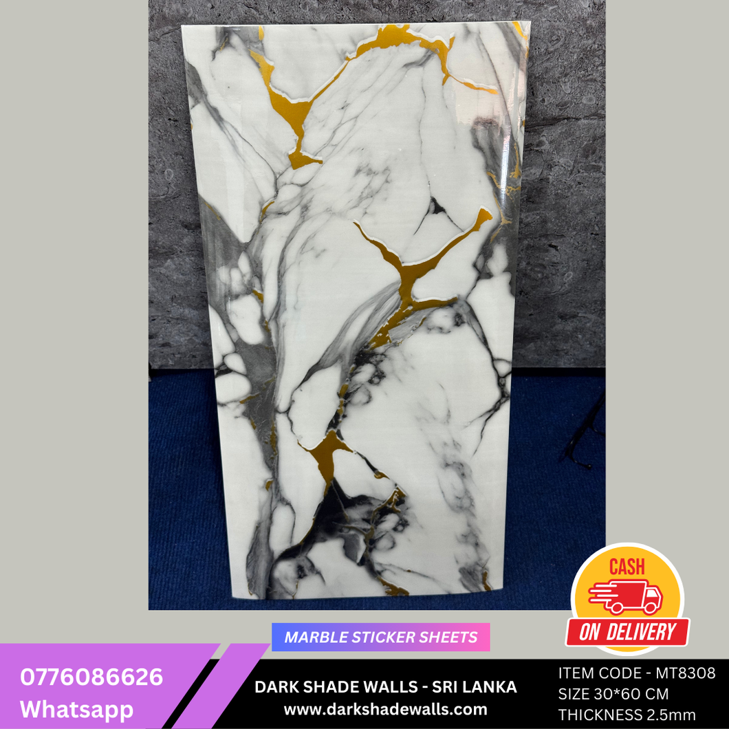 3D MARBLE STICKER SHEET - ITEMCODE MT8308 - (Size 60cm * 30cm)