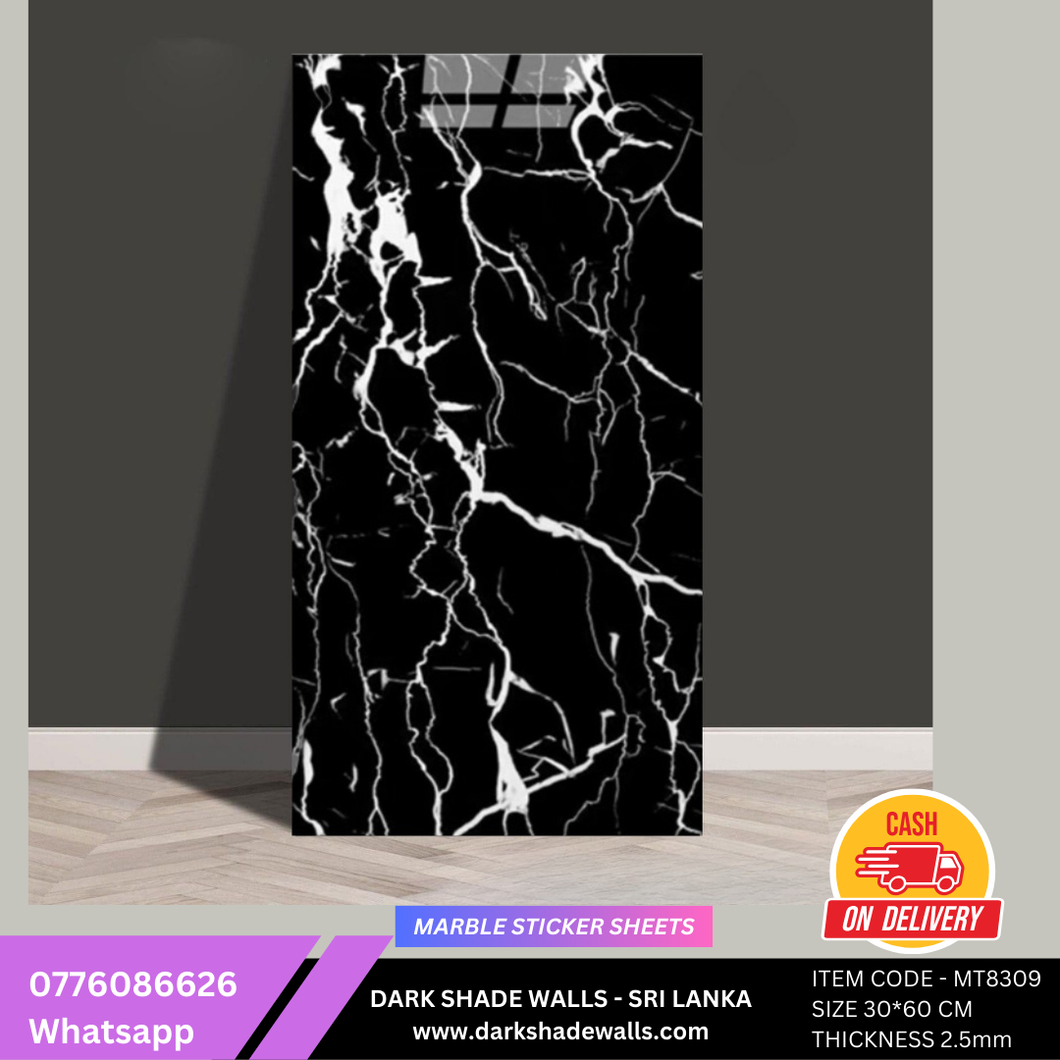 3D MARBLE STICKER SHEET - ITEMCODE MT8309 - (Size 60cm * 30cm)