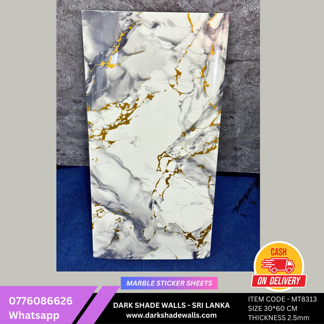3D MARBLE STICKER SHEET - ITEMCODE MT8313 - (Size 60cm * 30cm)