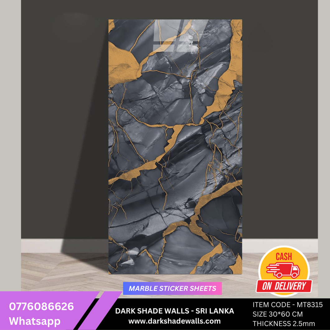 3D MARBLE STICKER SHEET - ITEMCODE MT8315 - (Size 60cm * 30cm)