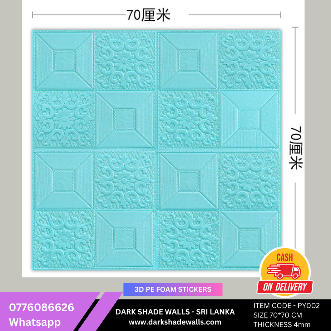 3D PE FOAM WALL STICKER ITEM CODE - PY002 (Size 70*70cm)