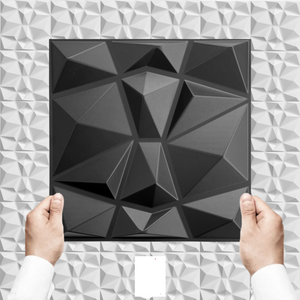 3D CRYSTAL WALL PANEL (Size30*30CM) - BLACK - CRY1022